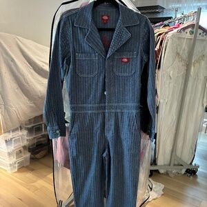 Dickies Pinstripe Denim Coverall Jumpsuit New